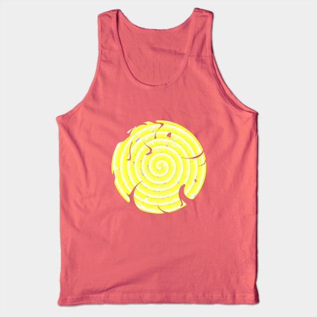 Yellow spiral abstraction Tank Top by CocoDes